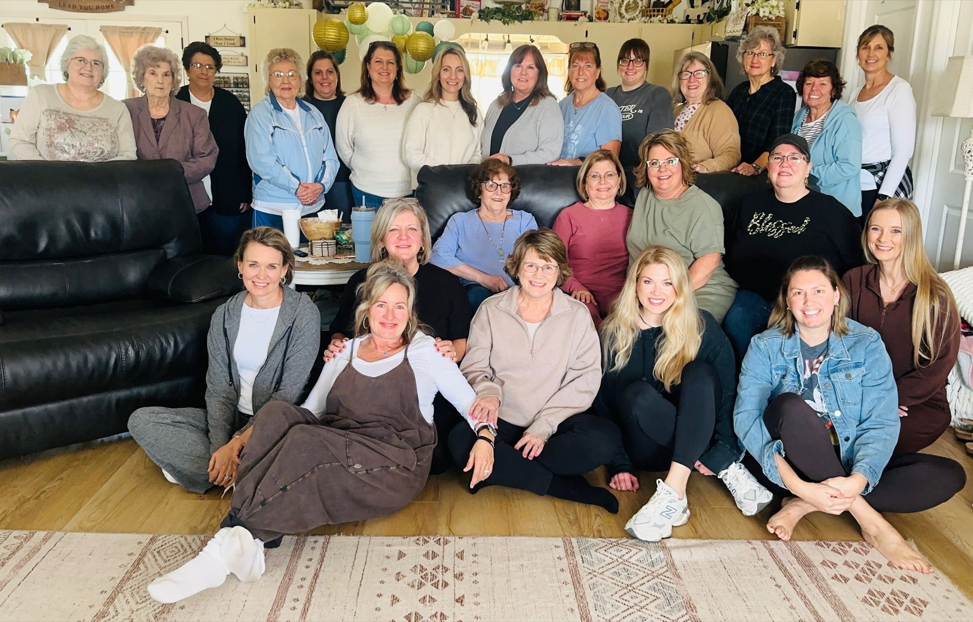 The women of Hardeetown gathered together for a group photo